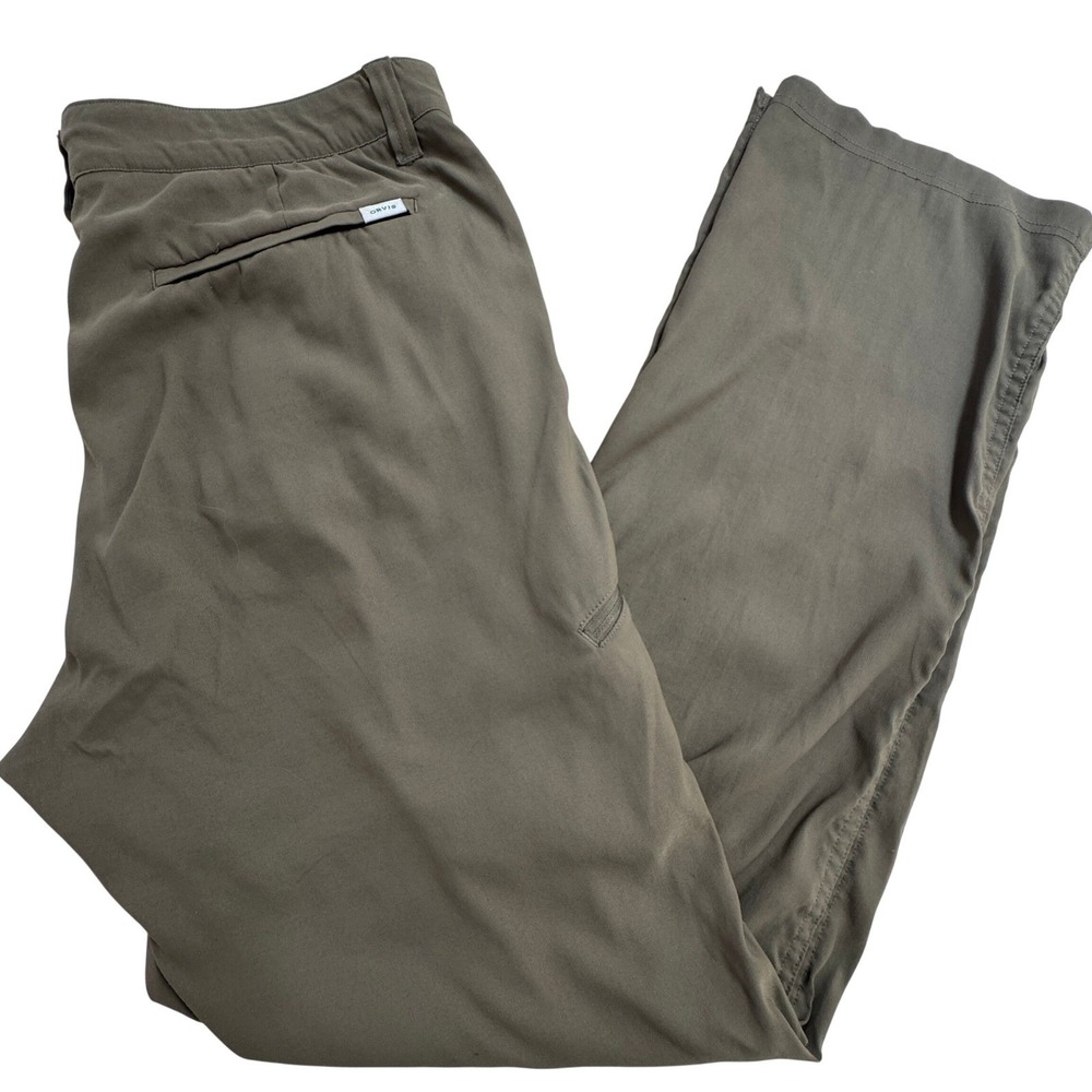 Orvis Tech Pants Mens W36 L34 Olive Green Hiking Outdoor Performance Lightweight